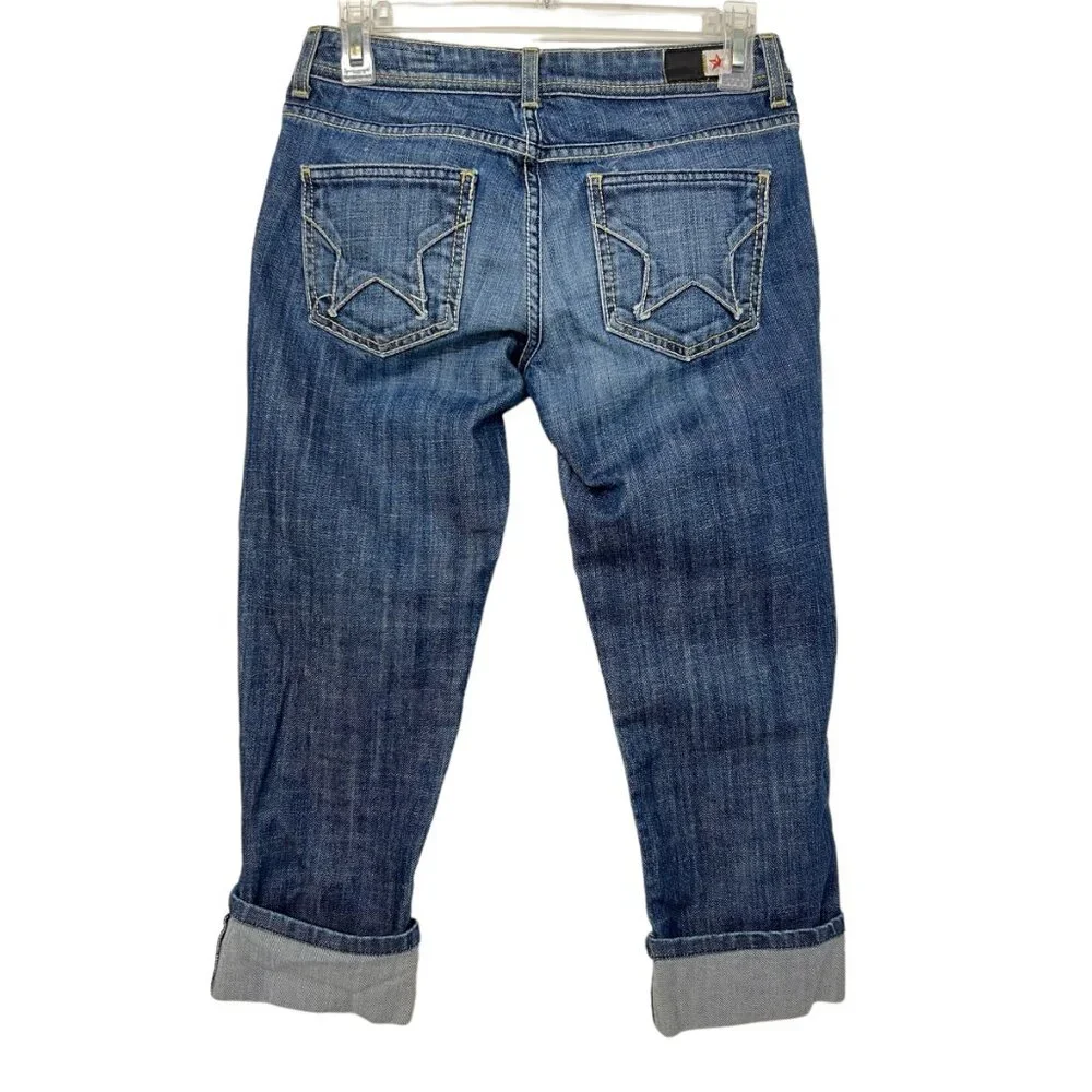 People's Liberation Irene dark wash cuffed women's capri jeans size 26 - Picture 2 of 9